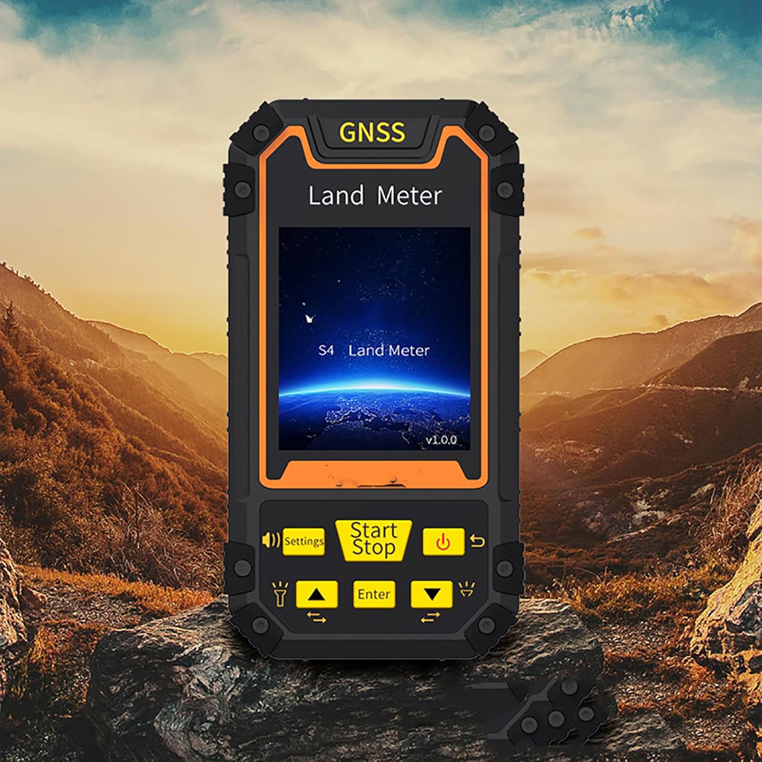 Equipo de encuesta GPS portátil, medidor terrestre GPS con pantalla LCD a color de 2,8 pulgadas, navegación recargable en tiempo real de alta precisión, para bosques, tierras agrícolas, montañas, lago