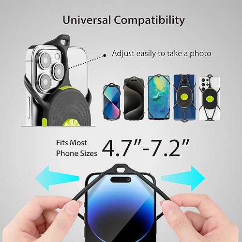 Miniatura 2 de BONE Run Tie Connect Kit 2 soporte magnético para teléfono para correr, desmontable y giratorio de 360, soporte deportivo de silicona agradable al