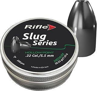 Rifle Medium Hollow Point Slug Air Gun Pellets | .22 Caliber | 5.5 mm | 20.52 gr | Slug Designed for Target Shooting and Hunting | 250 Count