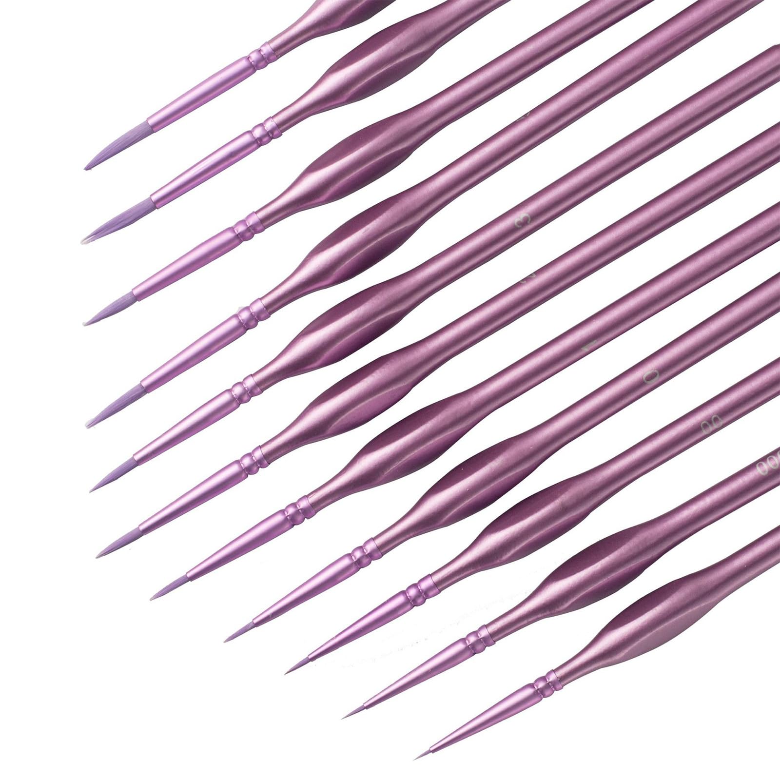 11Pcs Detail Paint Brush Set Miniature Brushes for Fine Detailing Acrylic Watercolor Oil Art Painting Model Drawing Fine Tip Drawing Pen