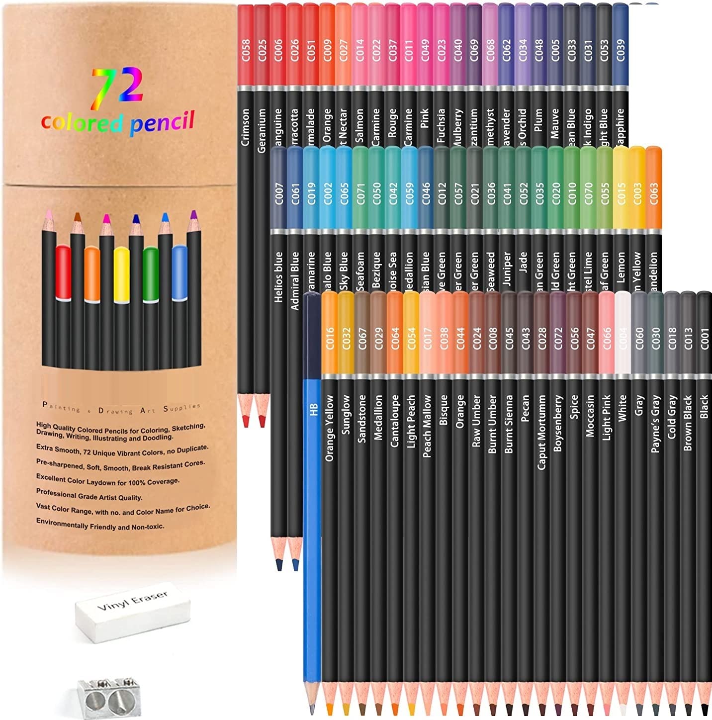 Corslet 75 Pcs Oil Based Colour Pencils Set with Box Colored Pencils