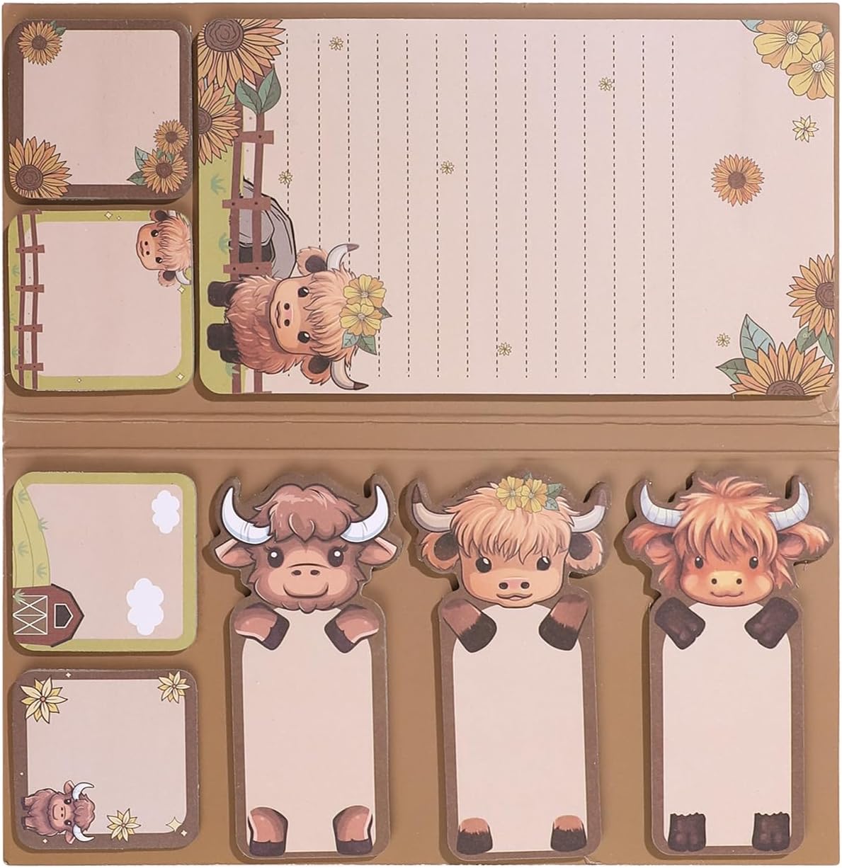 8 Packs Lovely Highland Cow Sticky Notes, 336 Sheets 8 Design Self-Adhesive Animal Sticky Note Pads Mutifunctional Cartoon Markers Flags for Birthday Gift School Office Party Favors 8 Packs Lovely Highland Cow Sticky Notes, 336 Sheets 8 Design Self-Adhesive Animal Sticky Note Pads Mutifunctional Cartoon Markers Flags for Birthday Gift School Office Party Favors