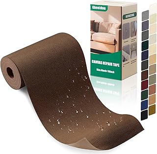 Canvas Repair Tape 4×70 Inch Waterproof Self-Adhesive Fabric Repair Patch for Repairing Boat Covers,Tents,Patio Umbrellas,Car Seats,Luggage,Sofas.(Dark Brown) - Buy now