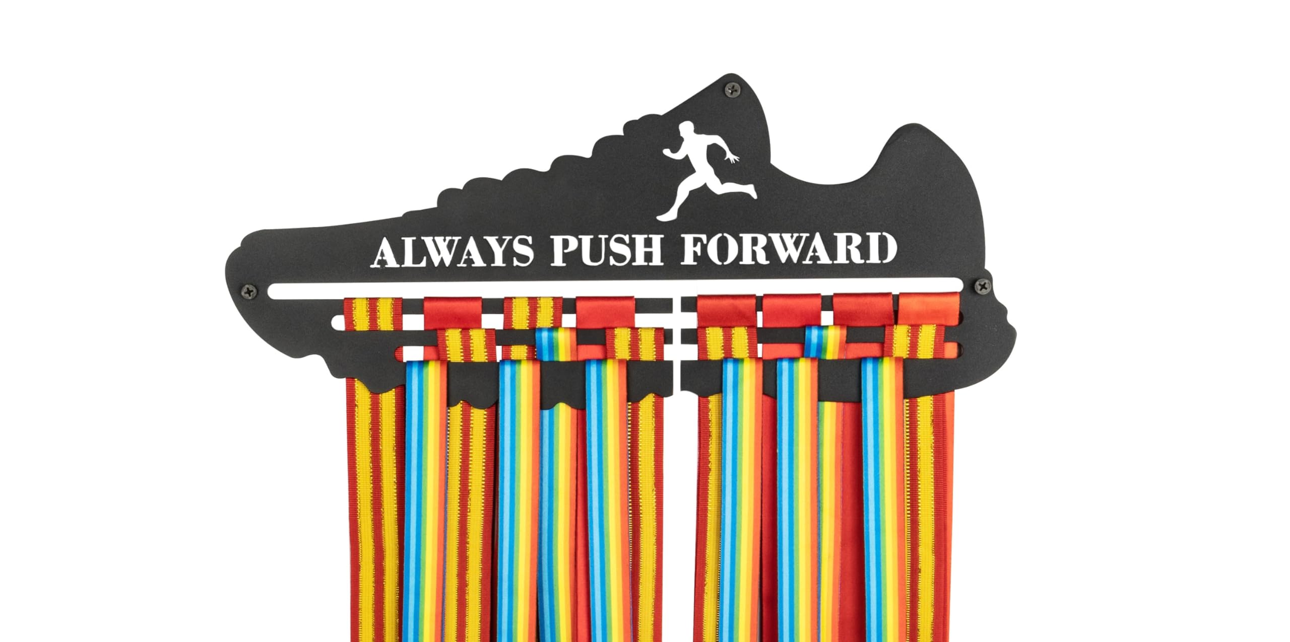 Medal Holder & Hanger Display - Wall Mount Running Medal Hanger Display, Soccer Marathon Race Gymnastic Hockey & Baseball Medals & Ribbons Holder & Organizer Rack, Easy to Install Medal Display Hanger