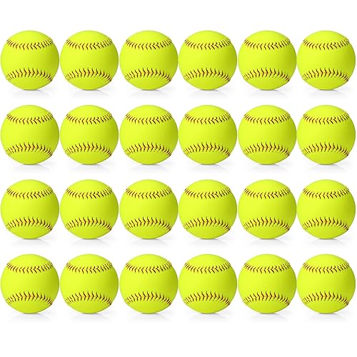 PHINIX Slow-Pitch Softballs Professional Quality Practice Competitions 11 12 Options Cor 52 Comp 300 12 Inch Box Of 12