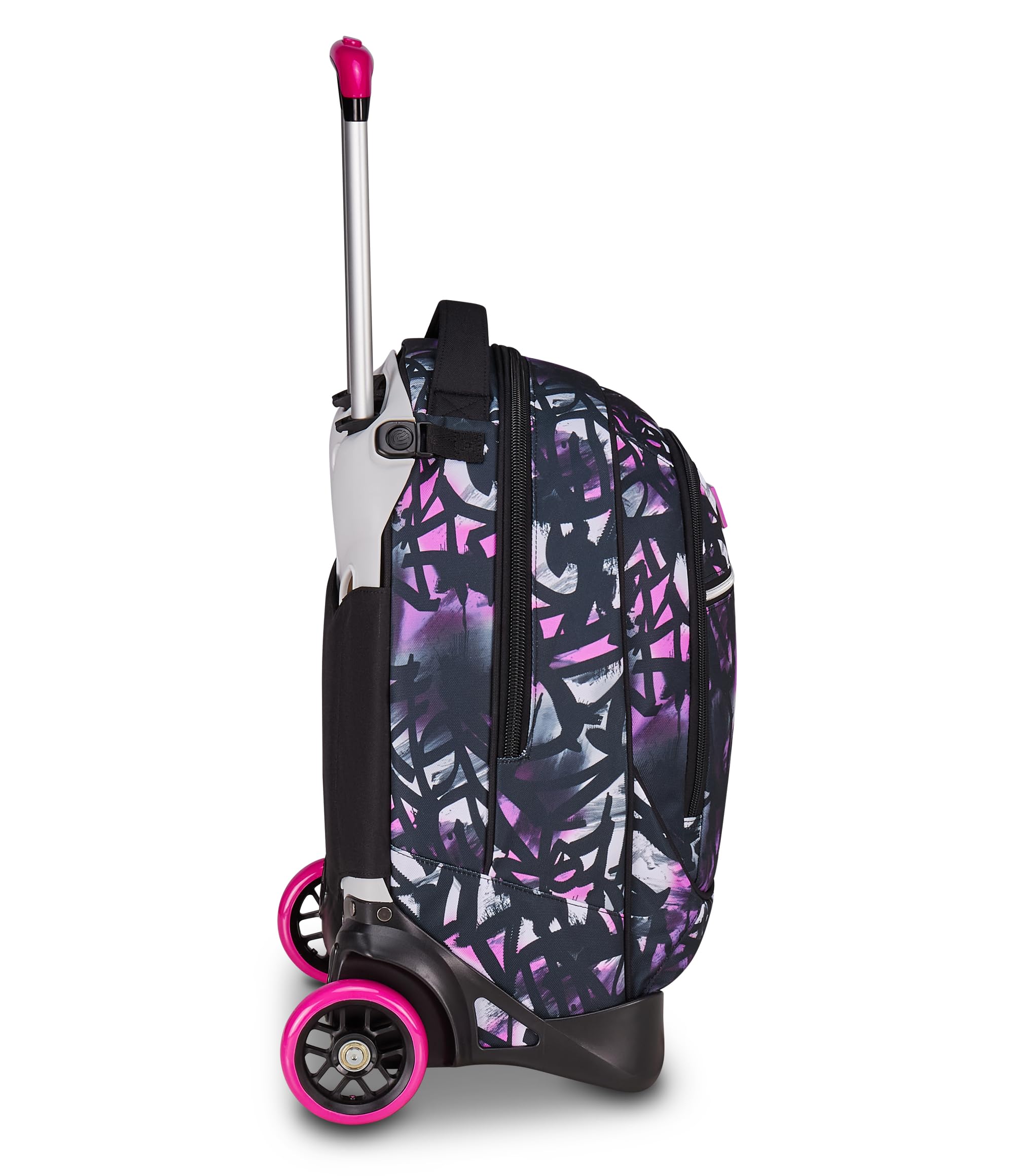 Seven Zaino Trolley Scuola Elementare Bambina, Zaino Sganciabile, Triplo Uso, New Tech, fucsia