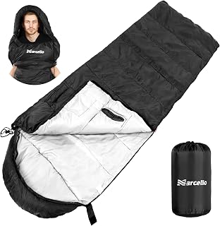 Marcello Sleeping Bag, 3-4 Season Warm & Cold Weather,Lightweight Waterproof Sleeping Bags For Adults & Kids,Camping, Traveling,Hiking 220cm x 80cm (300gsm)