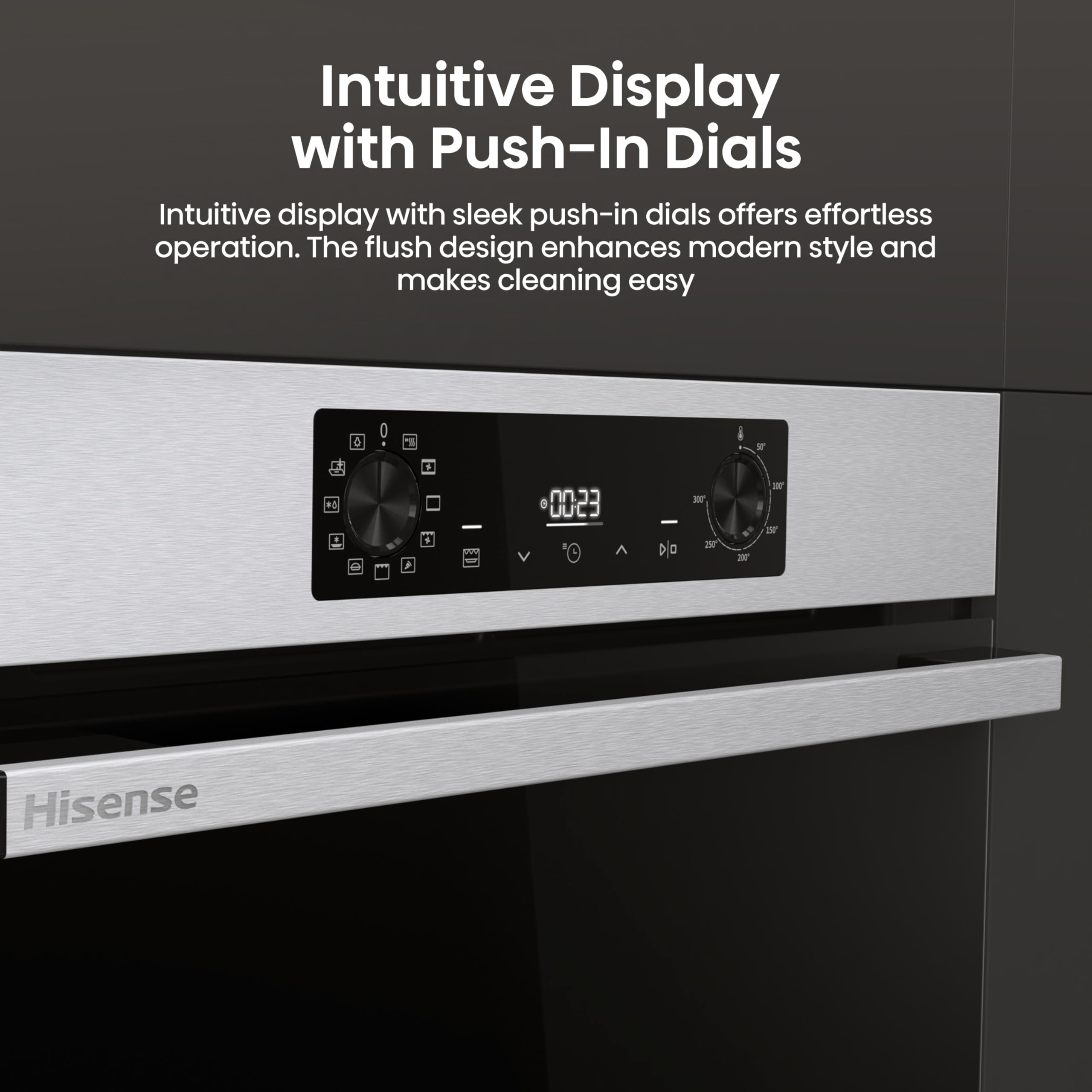 Hisense BI622AXPGUK - Built-in 77L Electric Single Oven - Stainless Steel with Even Bake, 300°C Pizza Mode, Frozen Food Mode, Steam Clean - A Rated, Extra Large — view 12