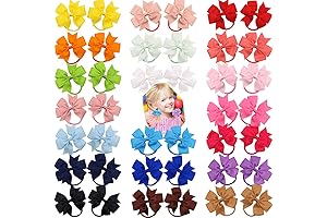 Child's Elastic Accessory Set: 40 Petite 3.5'' Grosgrain Ribbon Hair Bows