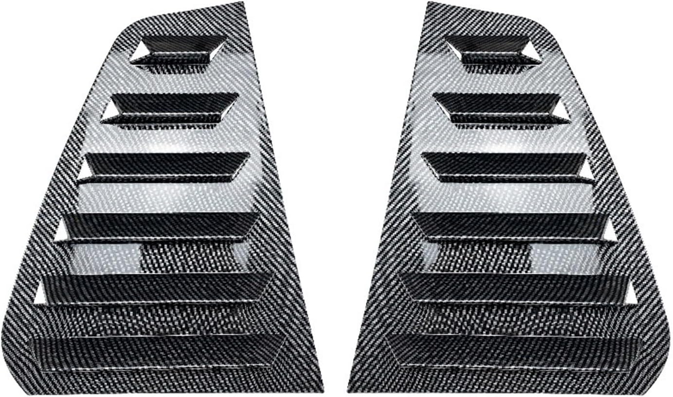 A Pair Rear Window Louver Shutter Compatible For Volkswagen Golf 7 MK7 7.5 2013-2019 Side Air Vents Shutter Cover Trim Exterior Accessories(Carbon fiber)