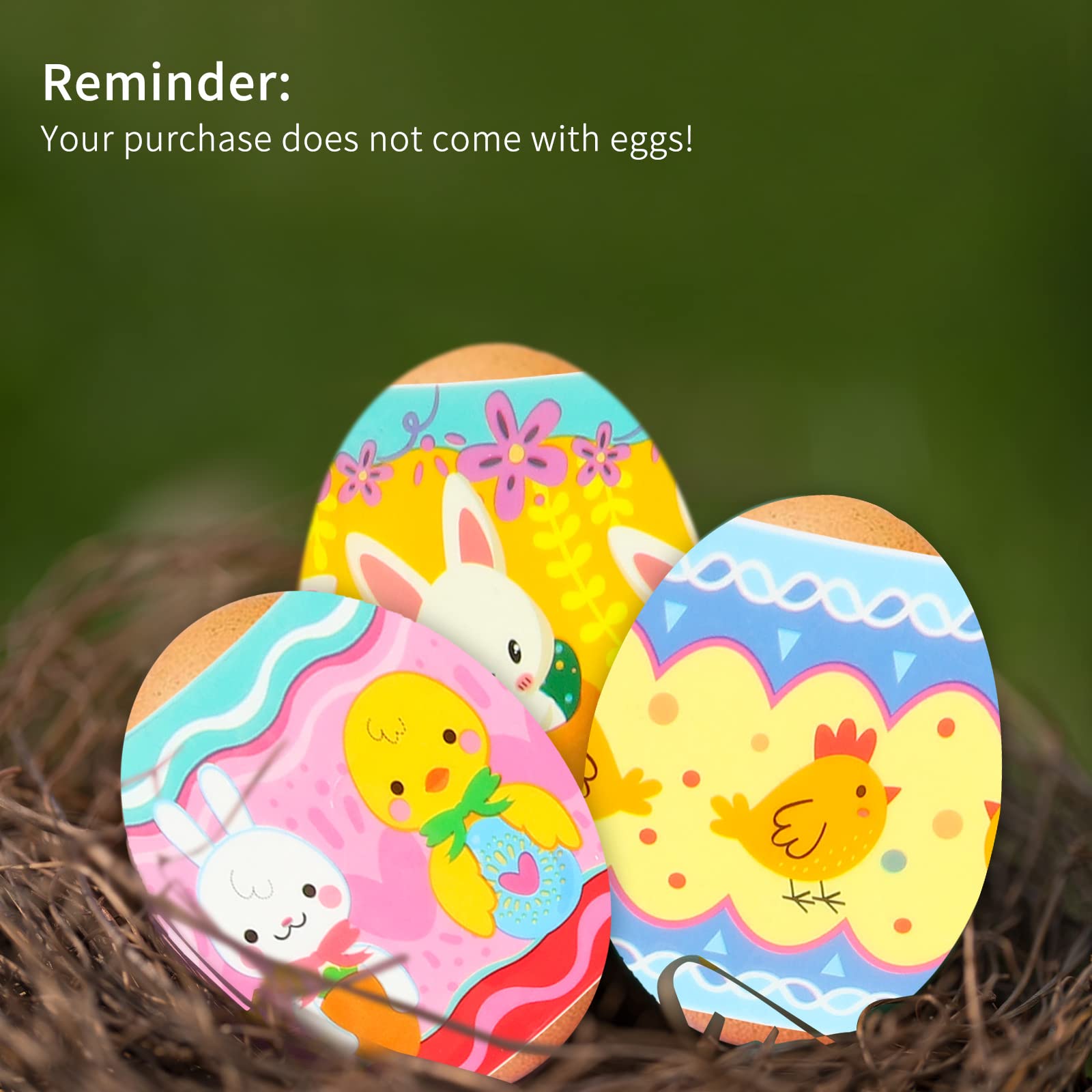 Set di 2 decorazioni per uova di Pasqua in vetro lattiginoso vittoriano, pulcino e croce - Italia