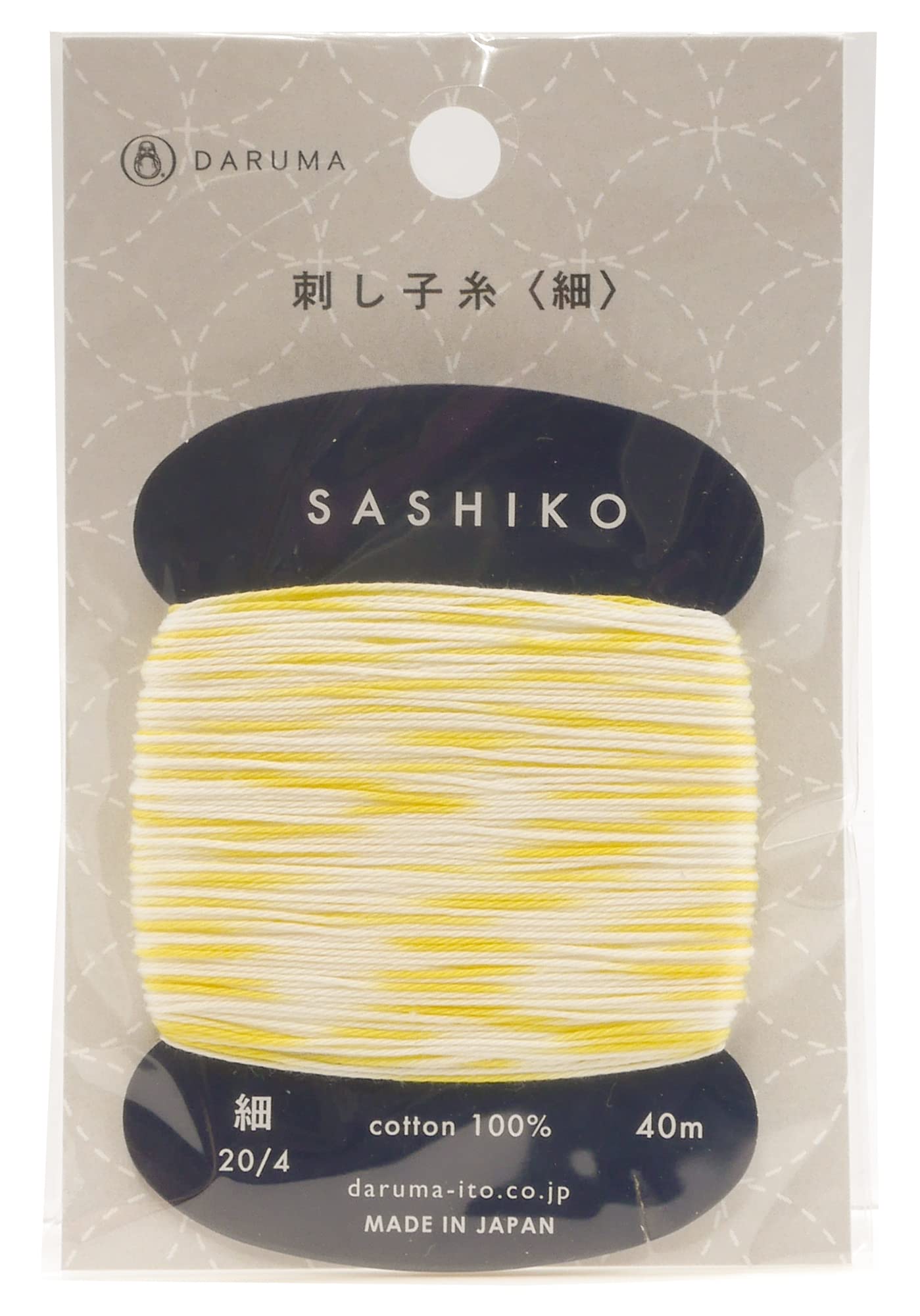 Yokota Daruma Sashiko Thread Single and Variegated Color (Lemon Squash, Thin 40M Card), Thin 40 m Card - Image 3