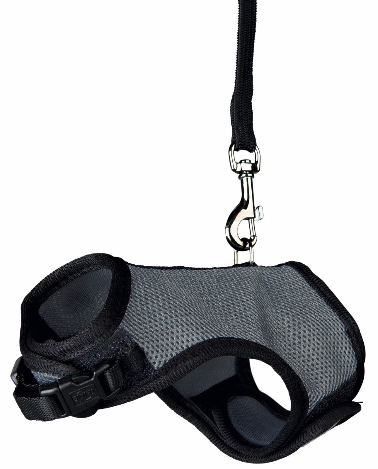 TRIXIE Harnais souple avec laisse de 1,20 m - pour petits animaux - tour de ventre réglable en continu entre 18 - 25 cm - fermeture velcro et encliquetable - différentes couleurs - choix aléatoire - 61512