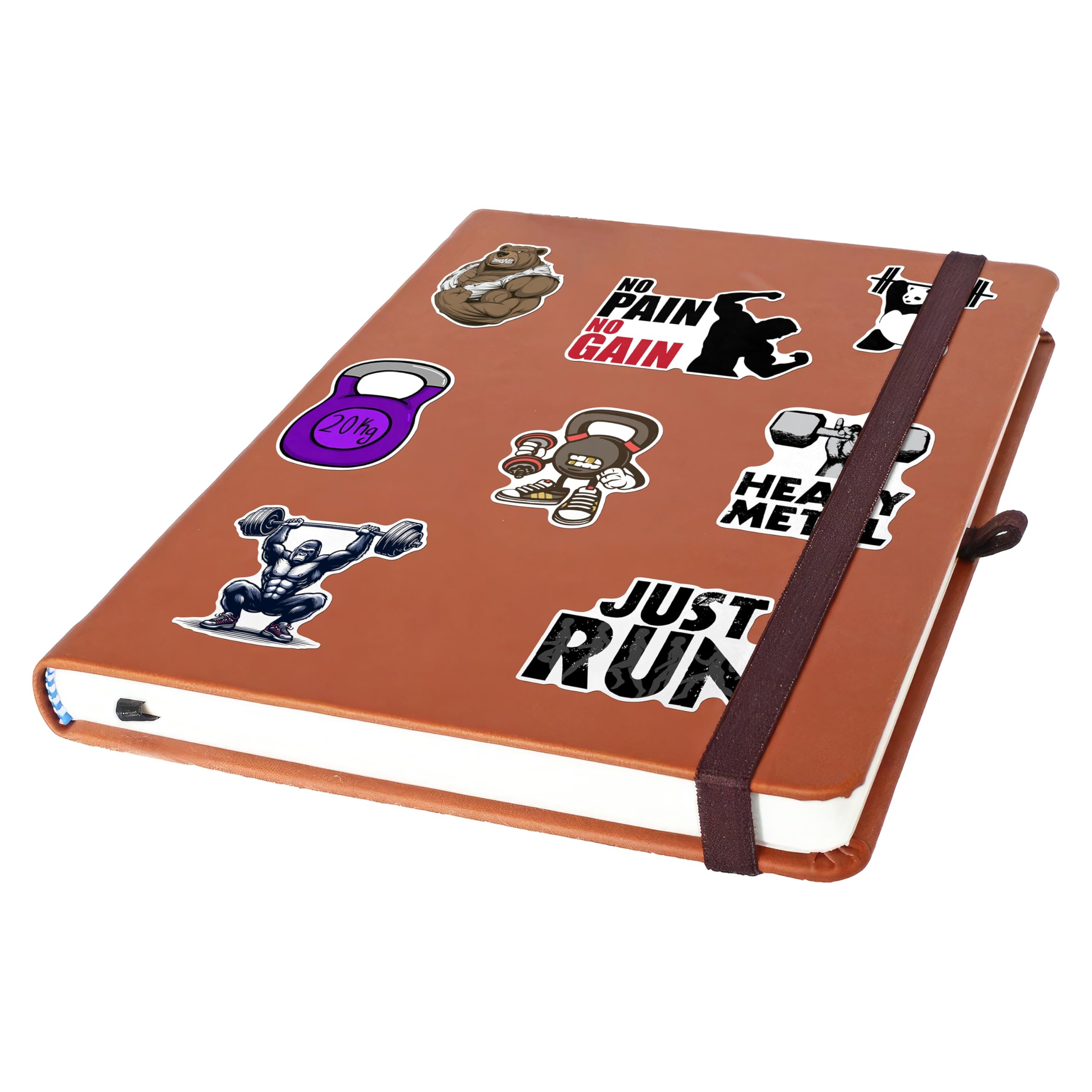 WallDesign Fitness Inspiration Sticker Set (38 Decals) - Durable, Laminated, Waterproof Decals for Mobile, Laptop, Bottle, Notebooks | Quality, Stylish Designs 2
