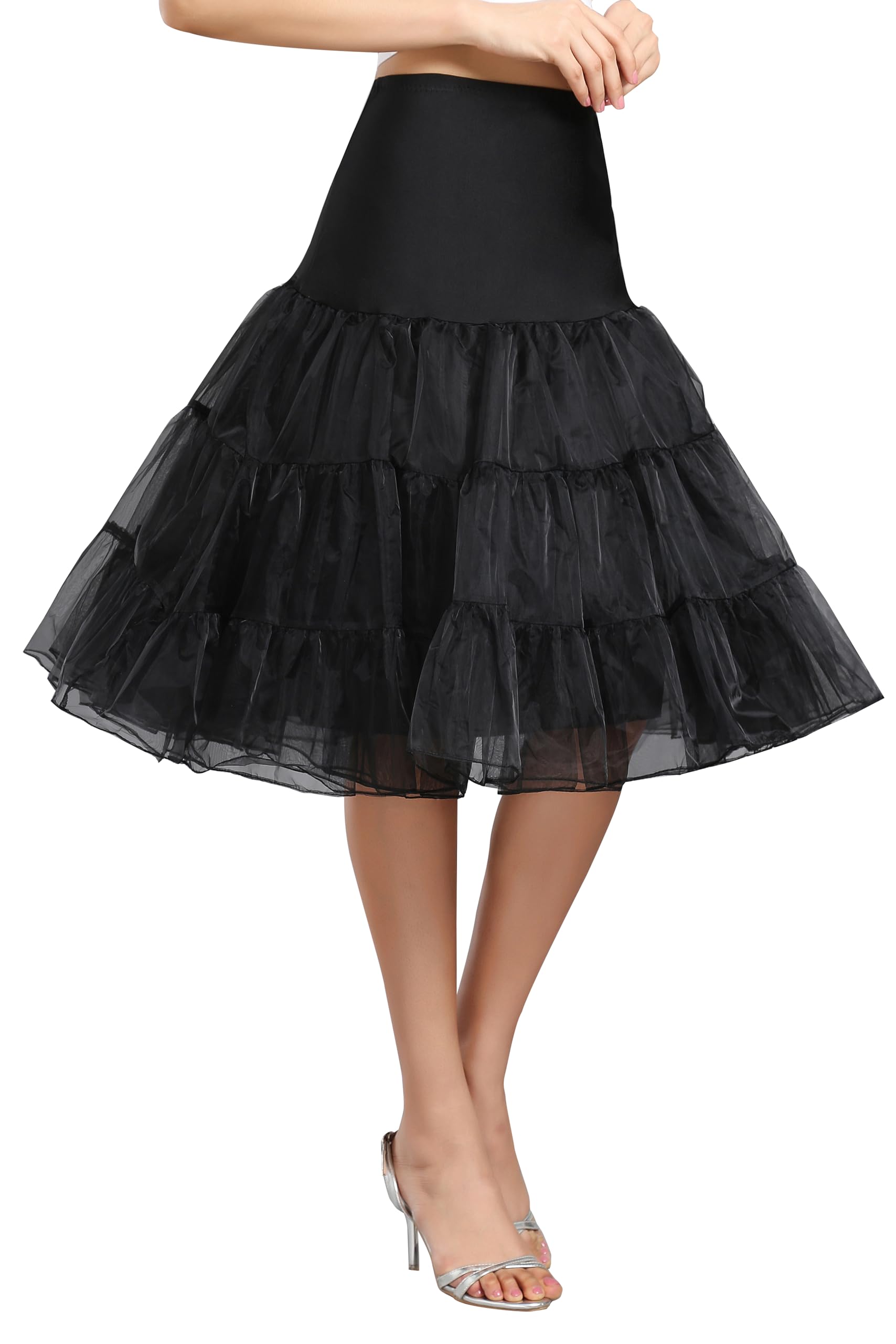 Women's 50s Vintage Petticoat Half Slip Tutu Underskirt 25.59" Crinoline Rockabilly