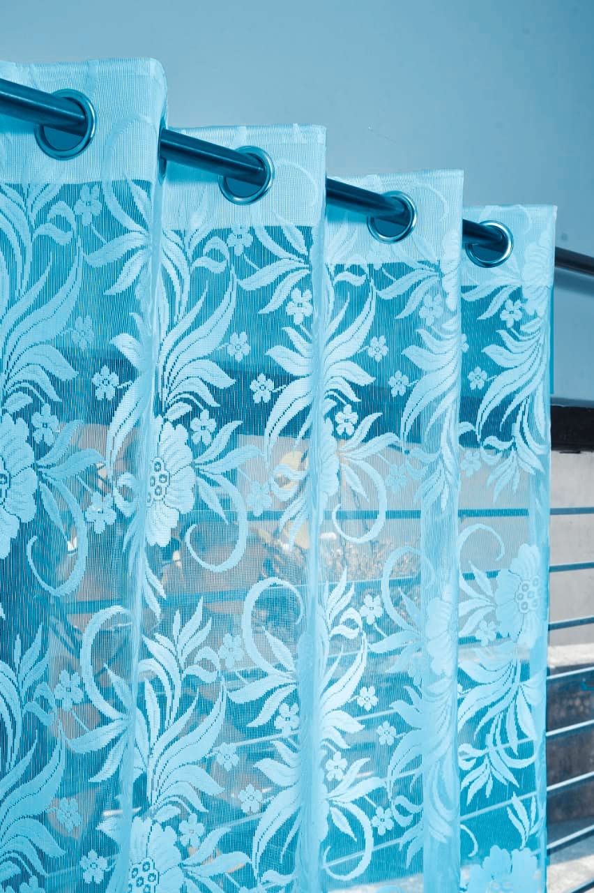 Honger Polyester Beautiful Flower Design Heavy Tissue Net Pack Of 2 Pecs Semi Sheer Curtains For Aqua Net || 7 Feet Door Net Eyelet Curtains (B0BT4X6B47) Amazon Price History, Amazon Price Tracker
