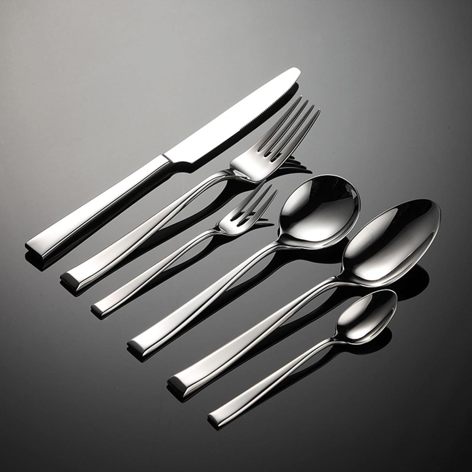8 Piece Flatware Set for 2, Stainless Steel Silverware Set, Cutlery Sets, Utensil Sets Multi-purpose for Outdoor Picnics, Camping and Daily Use, wedding