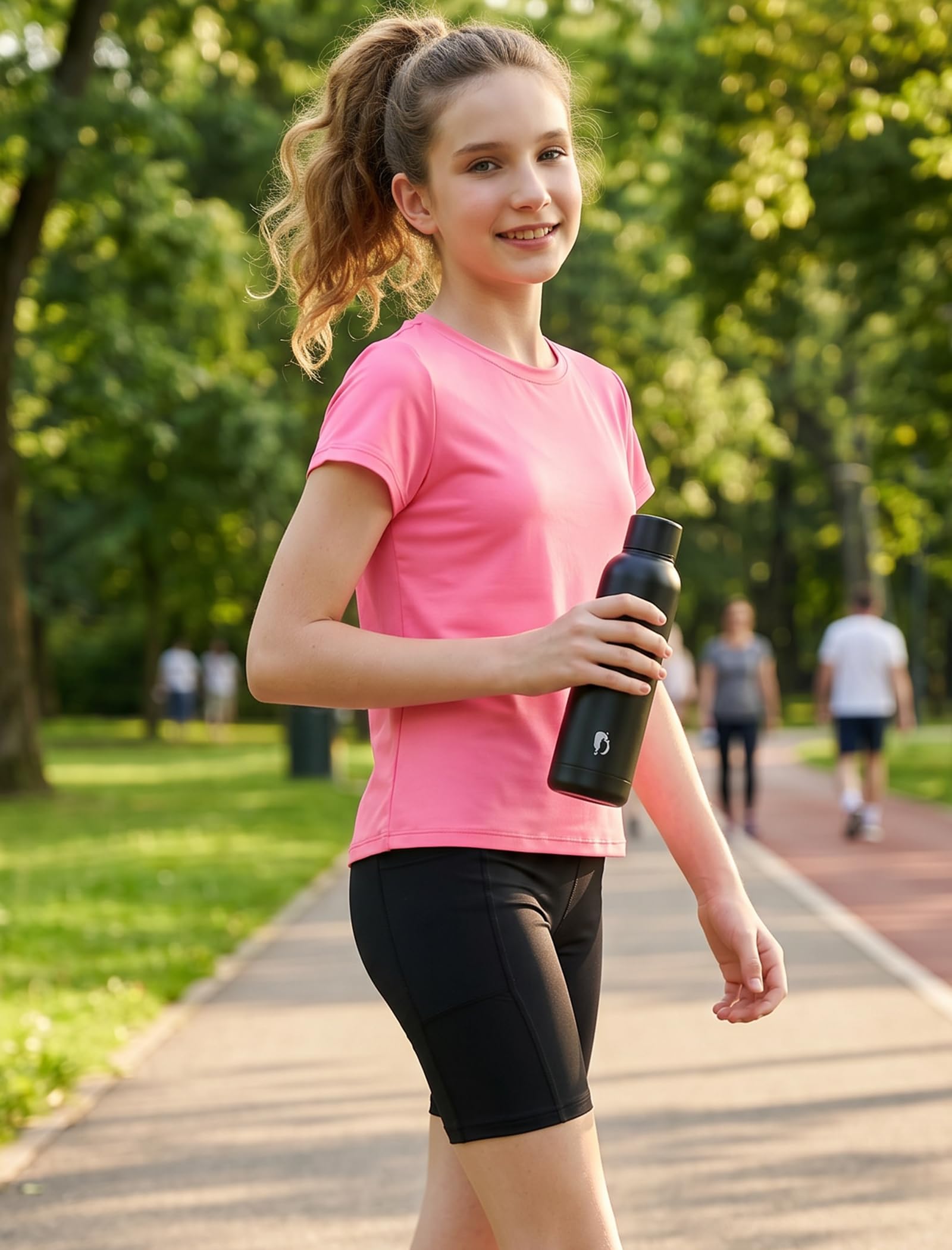 EXARUS Confezione da 4 magliette sportive ad asciugatura rapida, a maniche corte, per allenamento e attività sportive