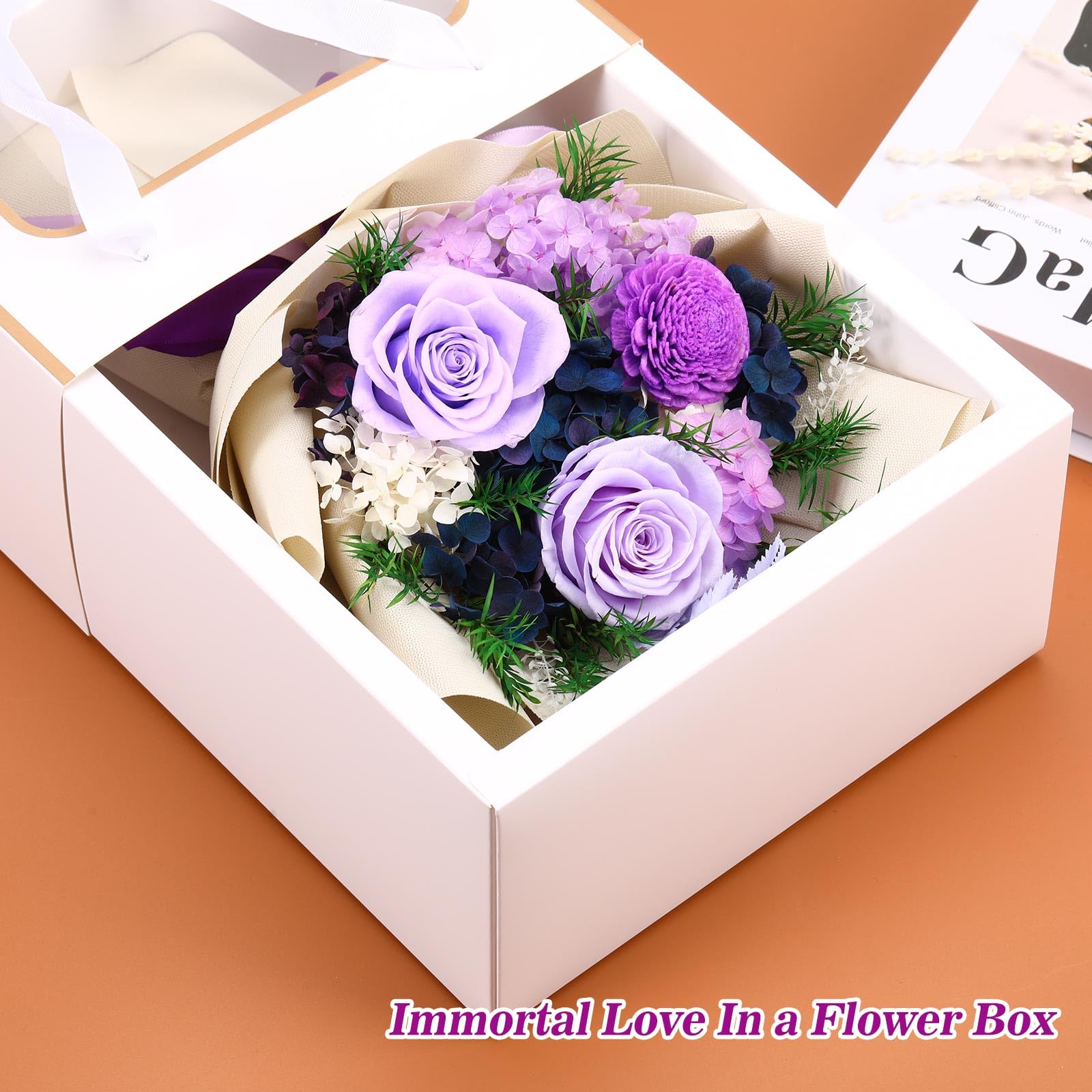 DAC Flower Delivery 新品未開封 Amazon.com : Forever Flowers for Delivery, Preserved Blue Flower