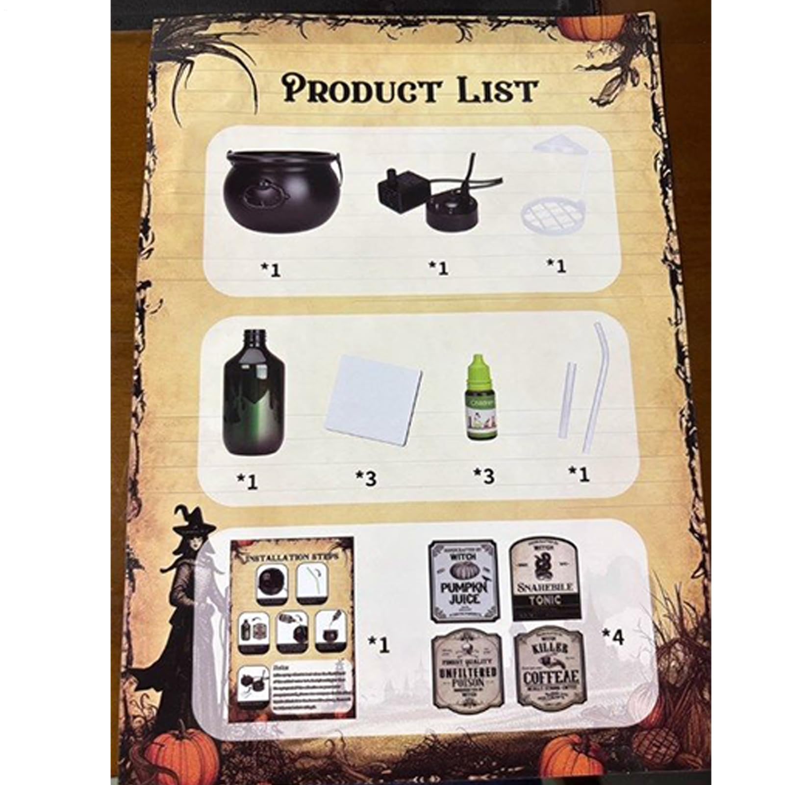 Calderone Delle Streghe Decorazioni per Tavolo di Halloween | Decorazioni Festive per Esterno Casa Uffici Sala Festa Interno Esterno Tavolo Cucina Festa Streghe
