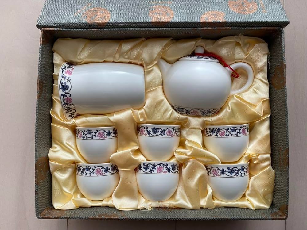 高級中国茶器一式 高級 蓋碗 茶杯セット 金箔入れ 花柄おしゃれ 耐熱ガラス製の