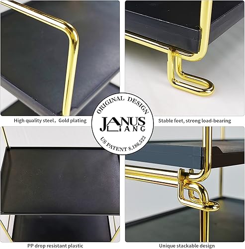 Miniatura 5 de Organizador de baño de 3 niveles para encimera, organizador de maquillaje, soporte de cosméticos, estante de almacenamiento de esquina para cocina,