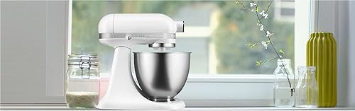 Vista 10 de Mini soporte mezclador de Serie tilt-head Stand KitchenAid Artisan, 3.5 Cuart, KitchenAid Mini, Plateado Contour