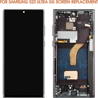 INCELL for Samsung Galaxy S22 Ultra Screen Replacement for Samsung S22 Ultra LCD Display SM-S908B SM-S908U LCD Digitizer Touch Screen Assembly with Frame TFT(Without Fingerprint,No Curved Edges)