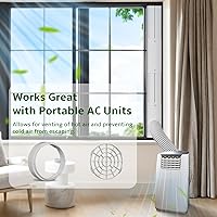 Vista 6 de Kit de ventilación de ventana para secadora BEWAVE, kit de ventilación de ventana compatible con manguera de ventilación de secadora de 4