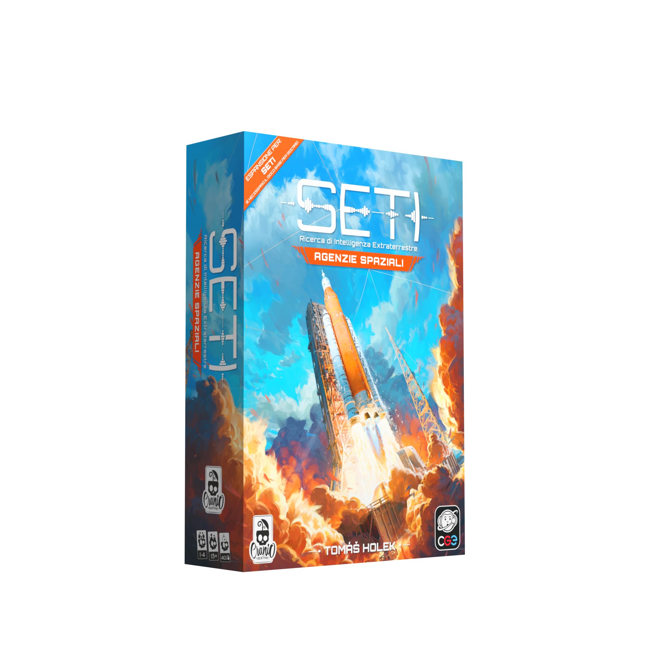 Cranio Creations - Seti, Space Agencies - Rethink your approach to the search for alien life! - Expansion - Age 13+ - From 1 to 4 Players - Italian Language Edition