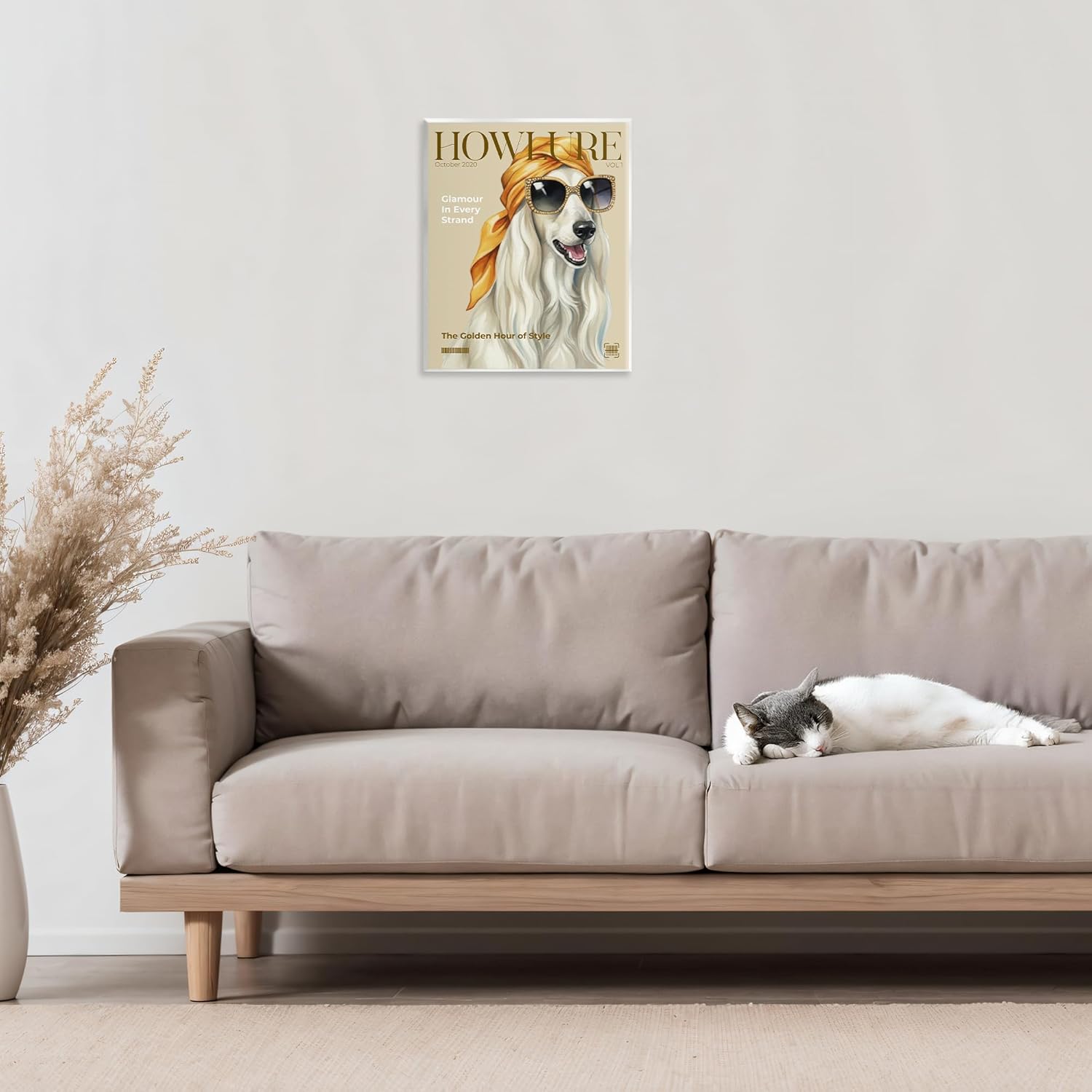 Design by A Barefoot Stylist - USA Made Hanging Wall Art - 'Howlure Dog Fashion Magazine', Wall Plaque, 11 x 14 From Stupell Industries