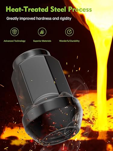 Miniatura 5 de M12x1.5 Tuercas de rueda - Reemplazo para Ford Focus 2000-2018, Escape 2001-2023, Fusion 2006-2020, Jeep Compass 2006-2017, Jeep Patriot 2007-2017,