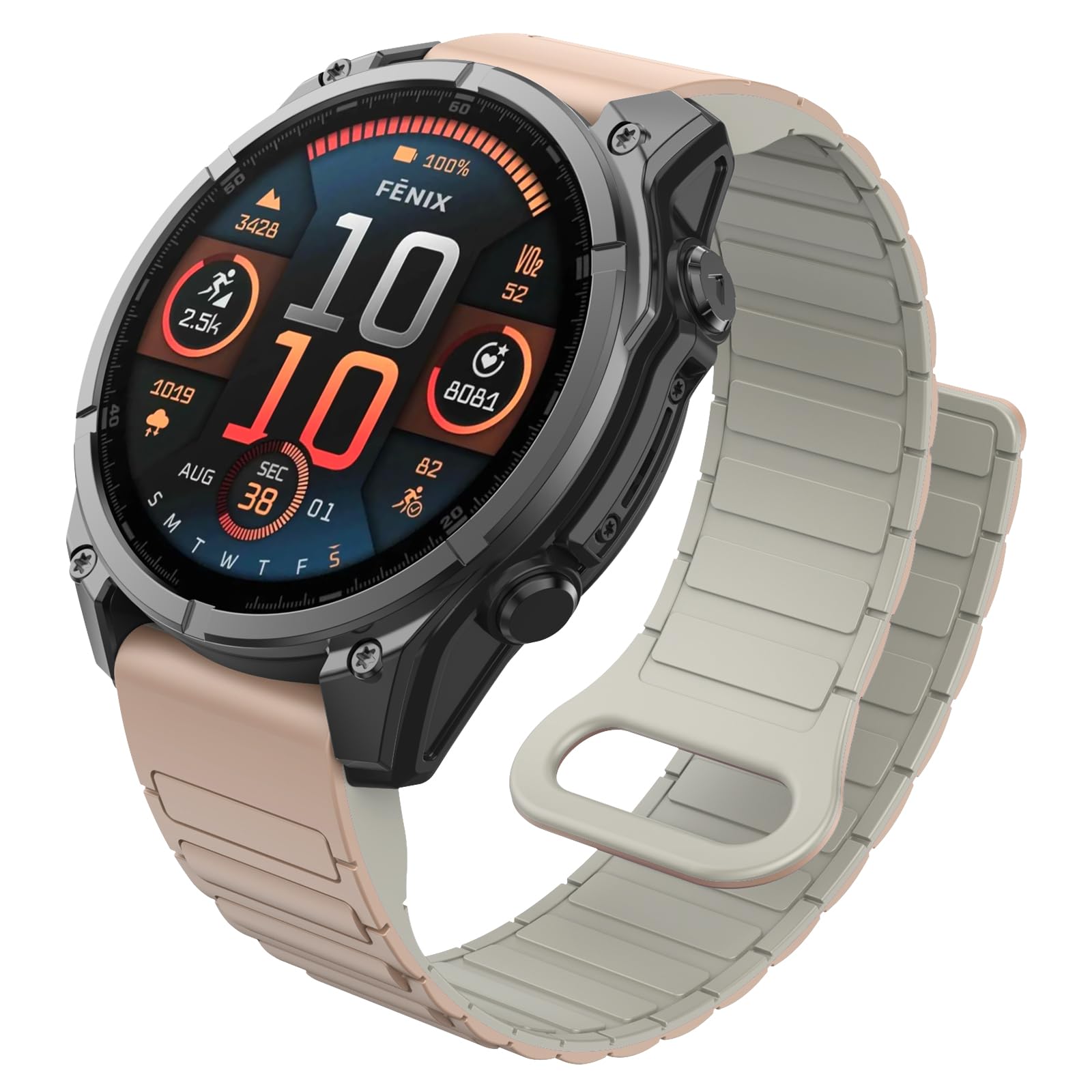 MYSNBKN 22mm Magnetic Strap for Fenix 8 47 mm/7 Pro/6 Pro/5 Plus/7/6/5