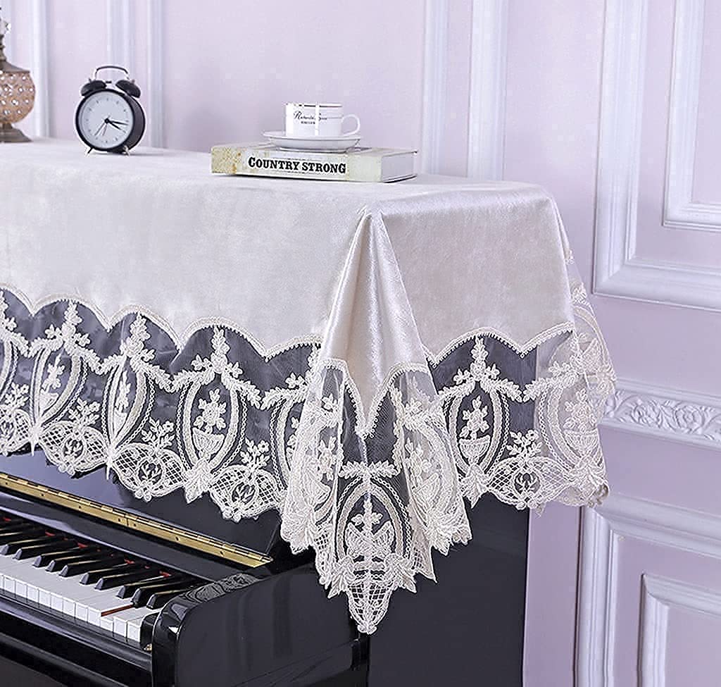 Pokrowiec na pianino, Piano Top CoverKeyboard Cover Set Electronic Floral Embroidery Elegant Protective