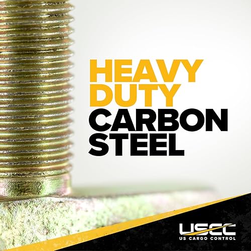 Miniatura 7 de US Cargo Control L Track - Tornillo roscado de doble perno (10 unidades) 5,500 libras de resistencia a la rotura, uso con rieles de riel L en tu