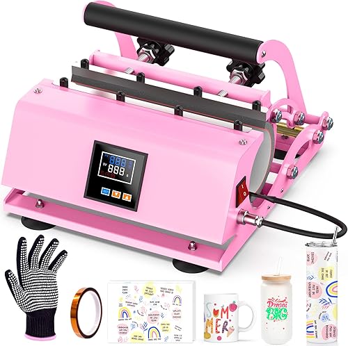 Findcolor - Máquina de prensa de calor para vasos de 30 onzas, prensa para vasos de sublimación delgados rectos de 11, 15, 16, 20 onzas, 30 onzas,