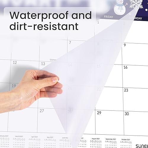 Miniatura 7 de SUNEE Calendario de escritorio 2026 grande 22 x 17 pulgadas de octubre de 2025 a marzo de 2027, calendario mensual de escritorio extra grande de 18