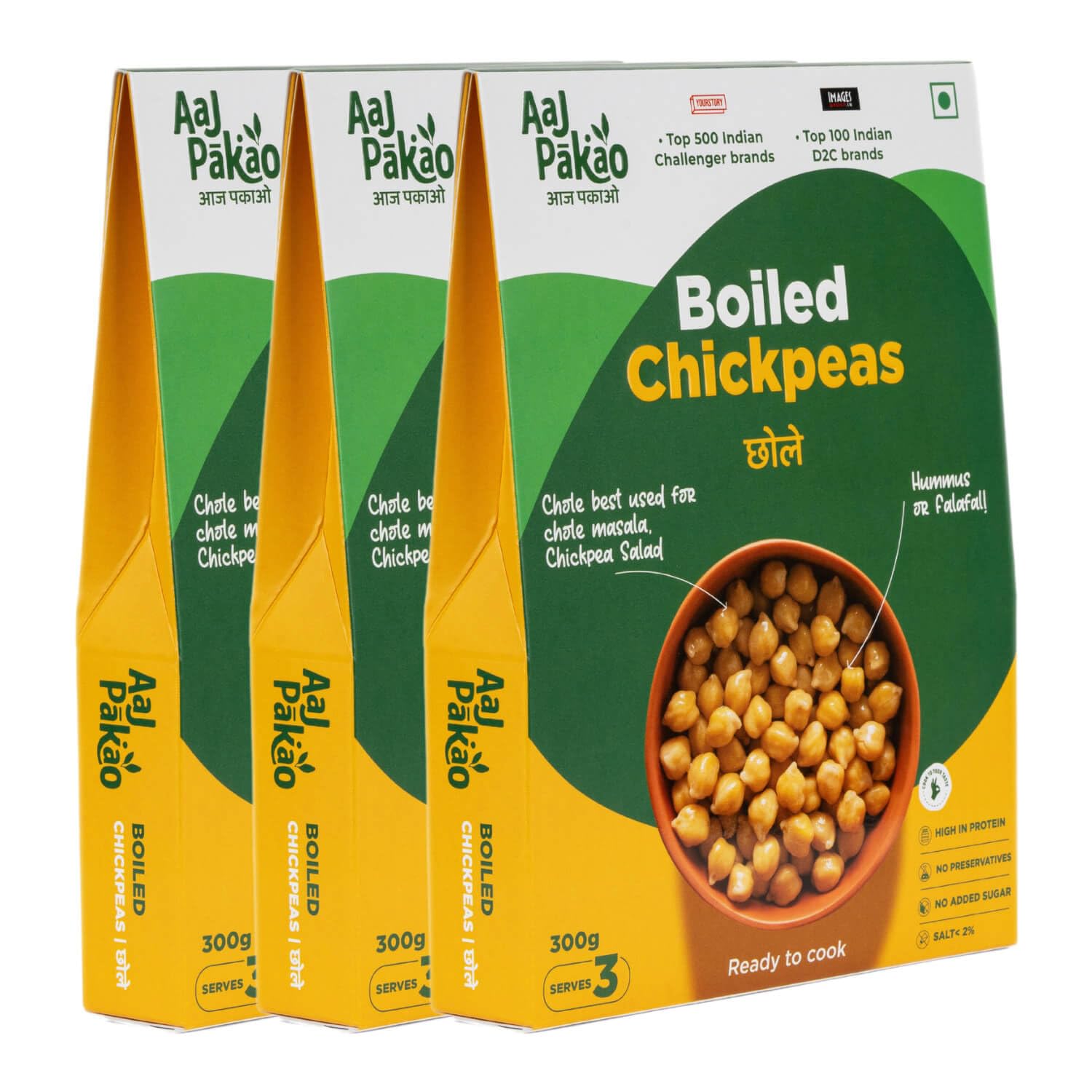 Aaj Pakao - Boiled Chickpeas/Chole Beans | 900gms | Ready to Cook | Instant Salad/Chaat/Chhole Masala | 100% Natural & No Added Preservatives (Pack of 3) (B0B6G48J5B) Amazon Price History, Amazon Price Tracker