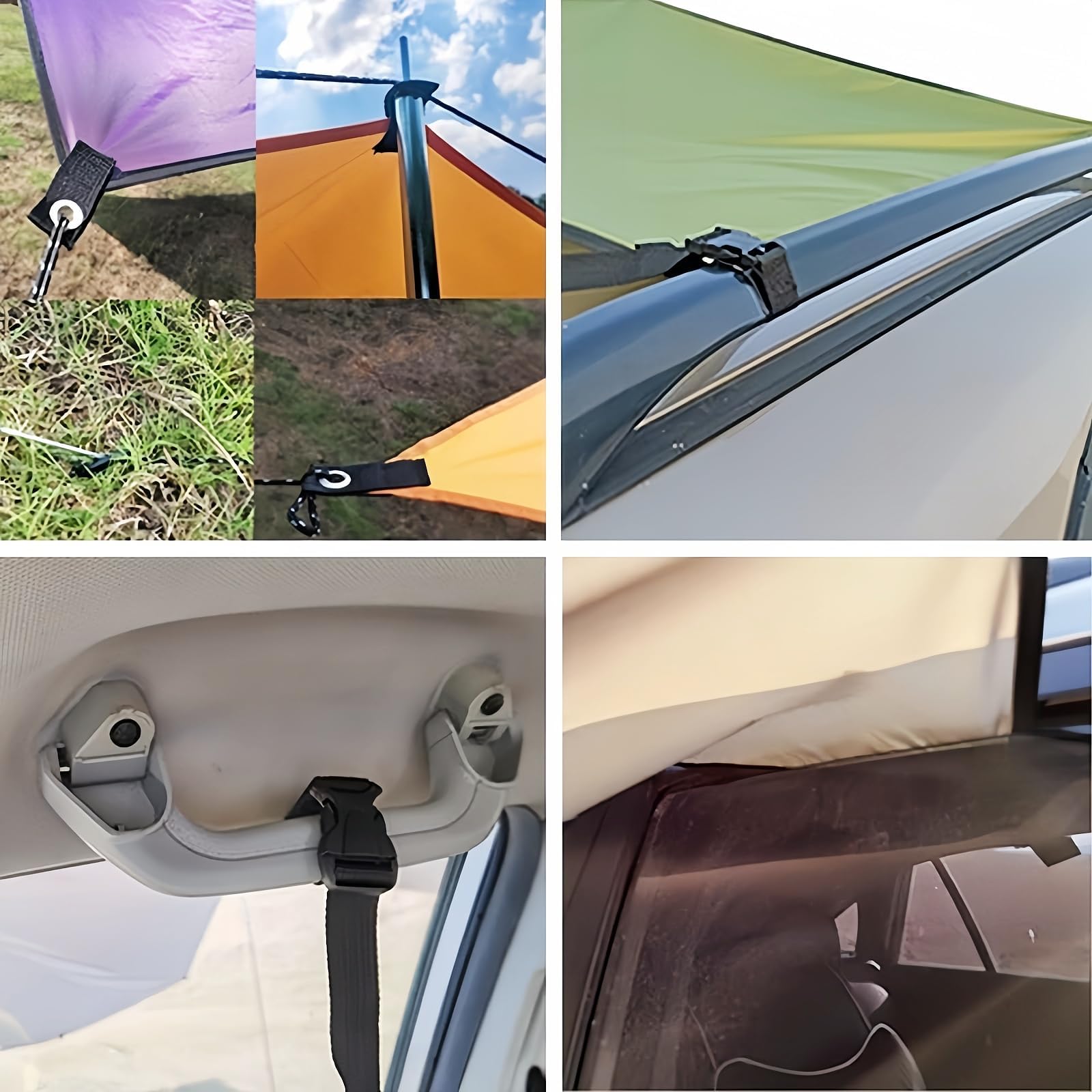 Fay Bless Toldo Camping Impermeable Lona Suelo Protector Aolar Anti-Viento Toldos para Playa Tienda Hamaca Acampada Refugio Al Aire Libre (Army Green,440 * 200cm)