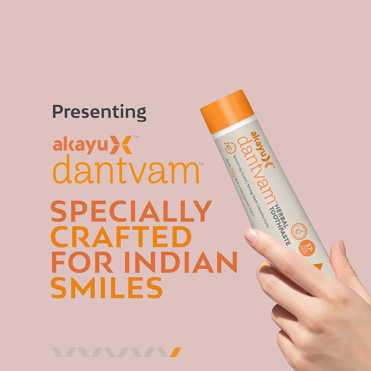 Ayurvedic Toothpaste for Teeth Sensitivity, Bleeding and Swollen Gums - Natural Oral Care Solution for Healthy Gums and Strong Teeth, Combo Pack of 2 (100g X 2)