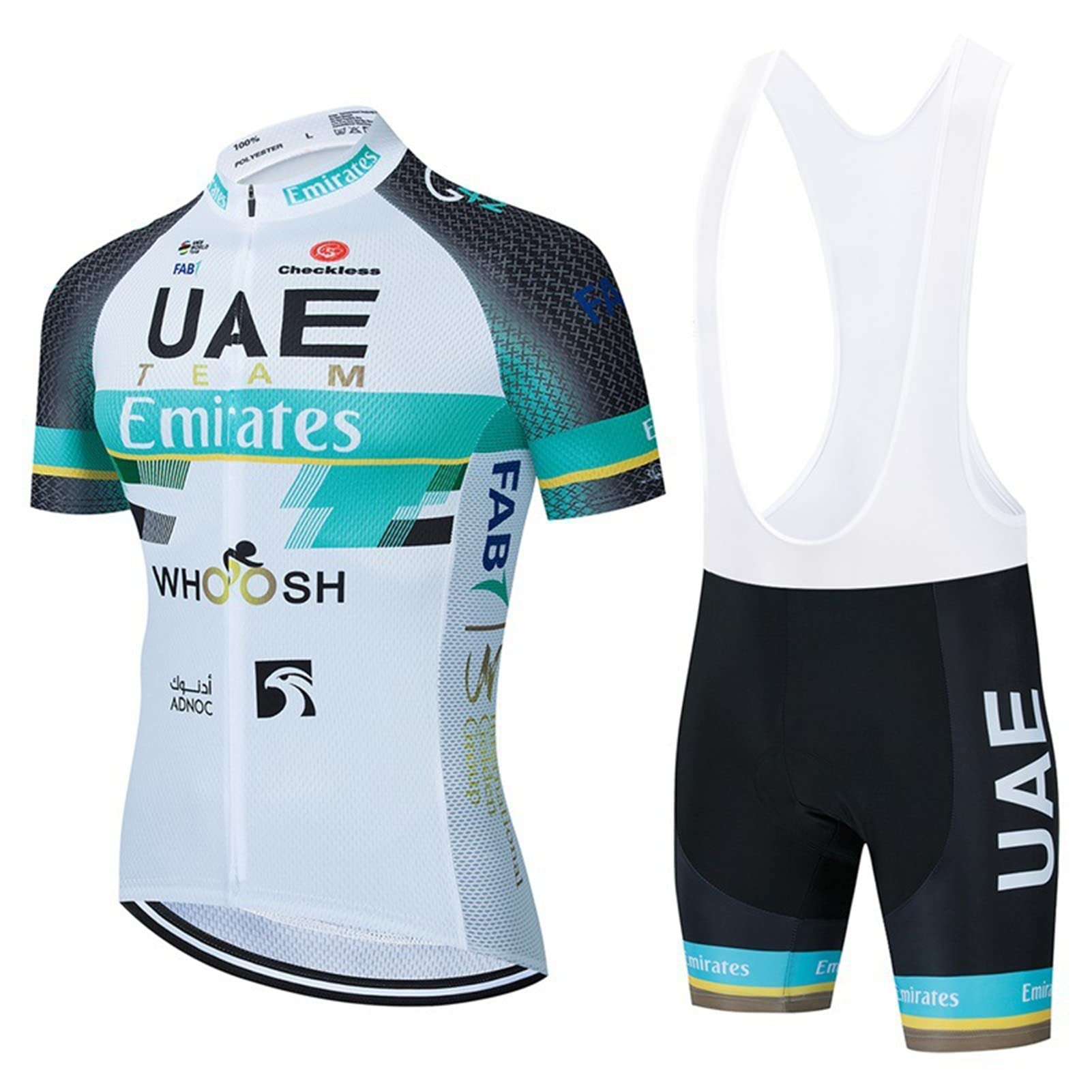 Abbigliamento Ciclismo Set Manica Corta Tuta Ciclismo Uomo Tuta da Bicicletta MTB Estiva da Uomo, Con Pantaloncini Imbottiti in Gel Traspirante e Ad Asciugatura Rapida