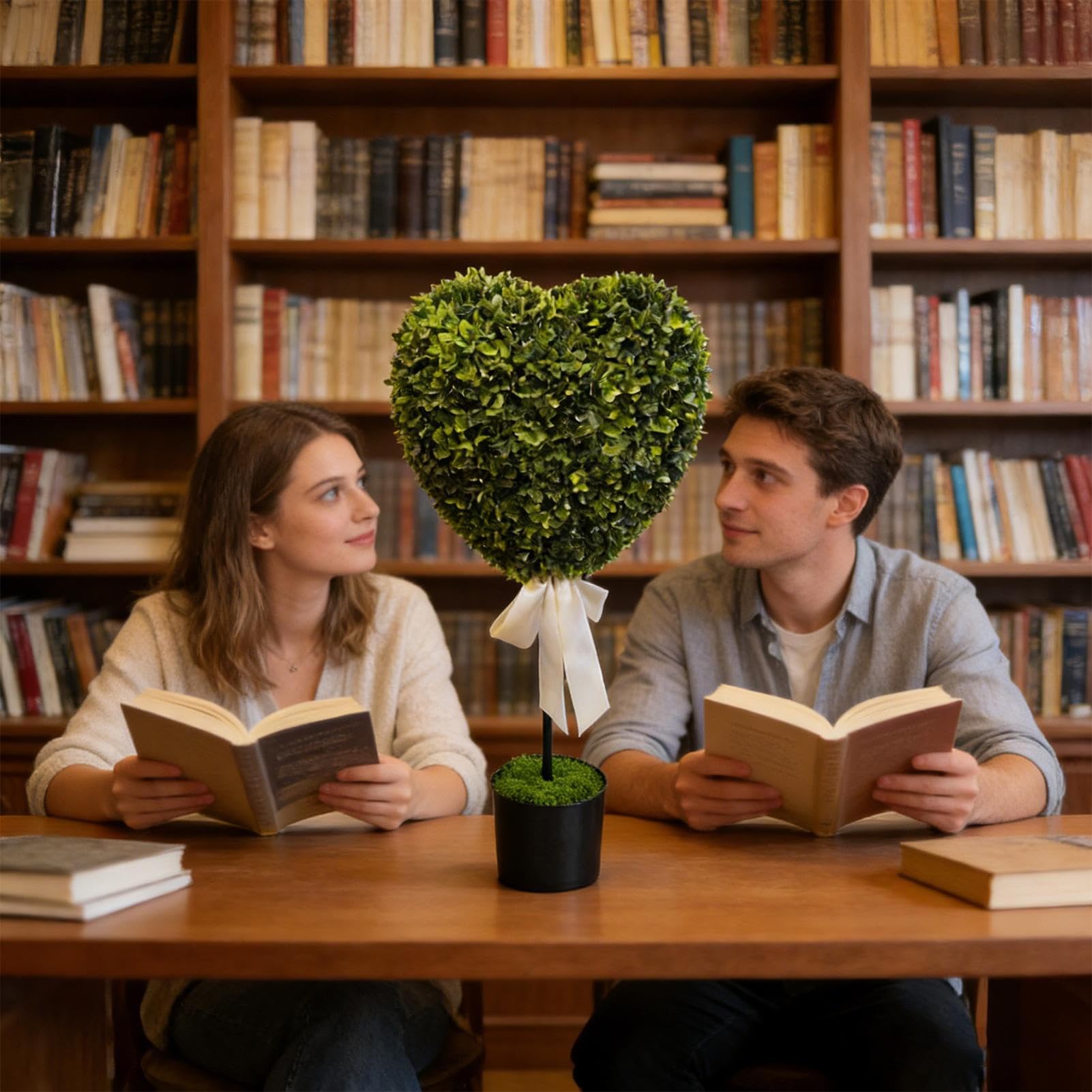 Topiario Decoración San Valentín Corazón Artificial Hogar