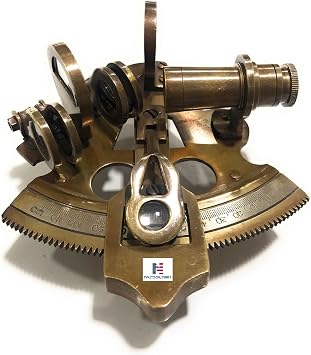 4" Captain Brass Sextant Nautical Maritime Astrolabe Marine Collectibles Brass Antique