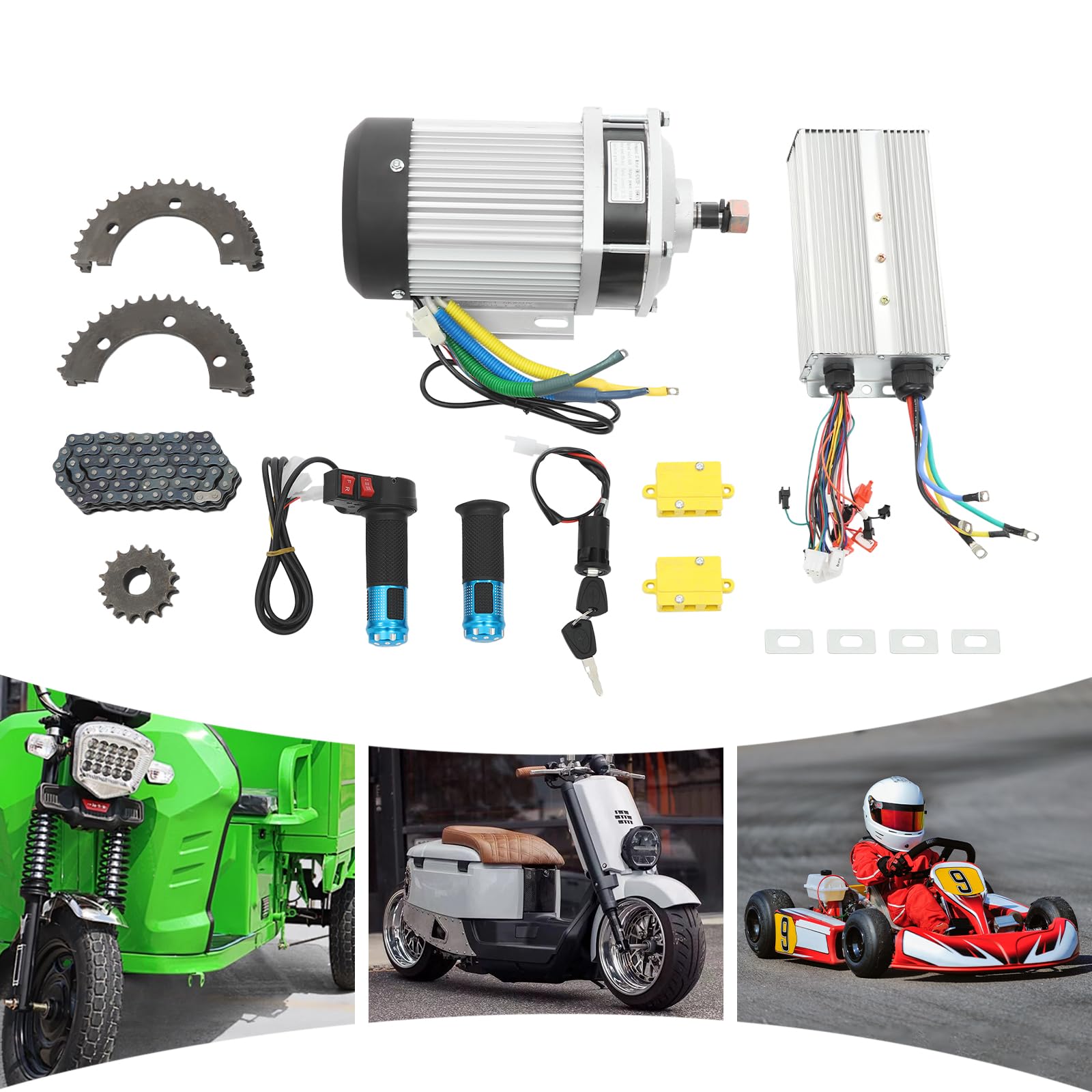 Motore centrale da 1500 W, kit di conversione da 60 V per scooter elettrico
