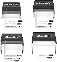 Vista 17 de Rectangle Tablecloth 90x132 inch Washable Polyester Fabric Table Cloth for Wedding Party Dining Banquet Decoration（90x132, Turquoise）