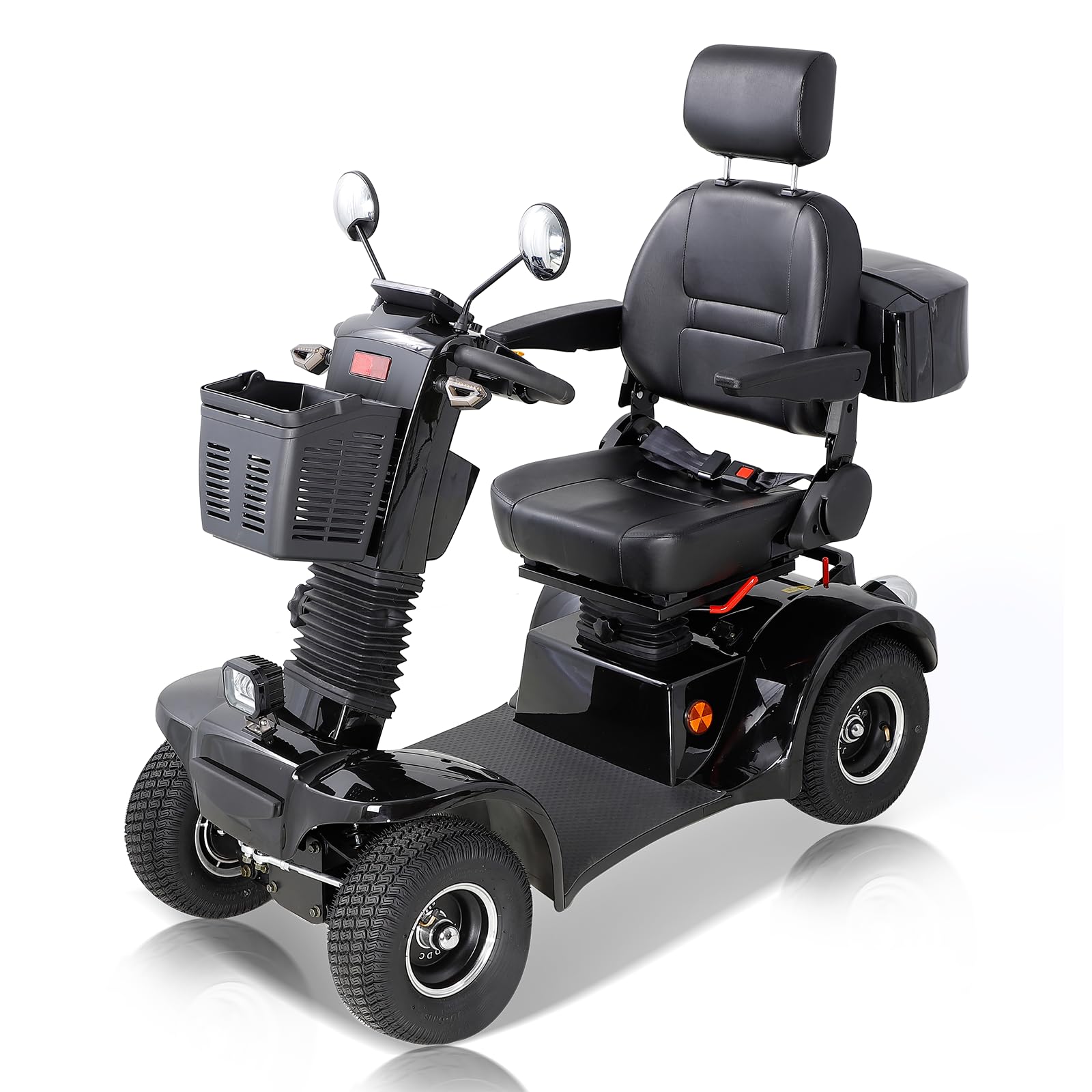 Heavy Duty Mobility Scooters 4 Wheel for Seniors Adults, Mobility Scooters for Seniors 400lbs, Simple to Drive Electric Mobility Scooter (Black)