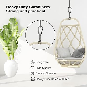 Carabiner Clip, 3 Iron Heavy Duty Carabiners 855lbs-11KN/2475lbs for Hammocks, Camping Accessories,Hiking,Keychains,Outdoors and Gym etc,D Shaped Spring Hook Small Carabiners for Dog Leash,Harness.