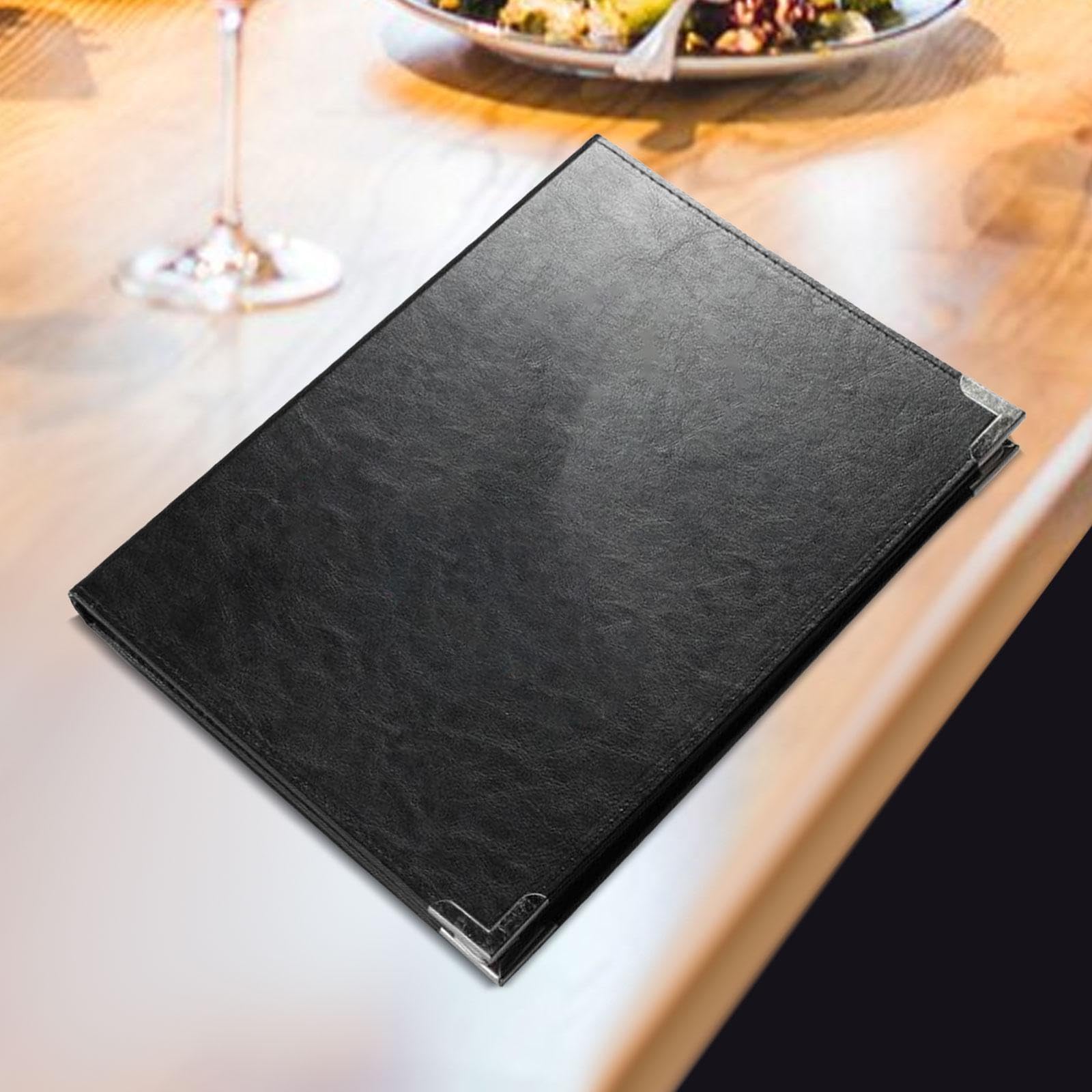 Menühülle für Gastronomie, Scheckbuchhalter für Restaurant und Café, 4 Blanko-Einlagen