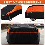 Full Car Cover for VW ID.4 2021-2025, 6 Layers Outdoor Car Cover with Cotton, Waterproof Rain Snow UV Dust All Weather Breathable Automobiles Hail Protector - 4