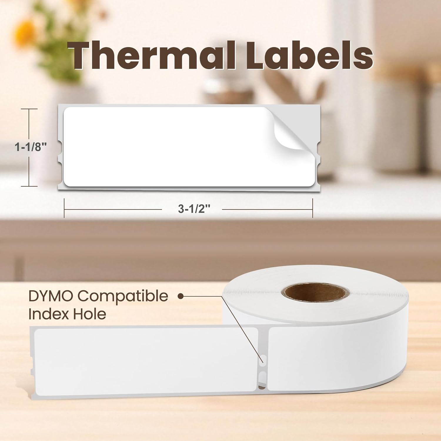 LotFancy Direct Thermal Labels, Address Labels Compatible with Dymo (1-1/8" x 3-1/2") 30252, (12 Rolls, 350 Labels/Roll) Barcode Postage Label Compatible with Labelwriter 4XL, 400, 450 Twin Turbo